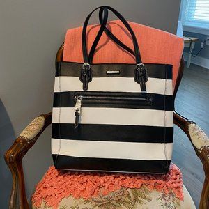 Dana Buchman Black and white shoulder tote